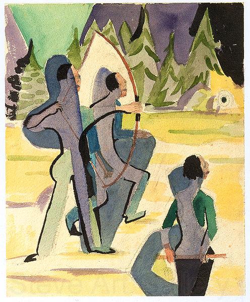 Ernst Ludwig Kirchner Archer - Watercolour
